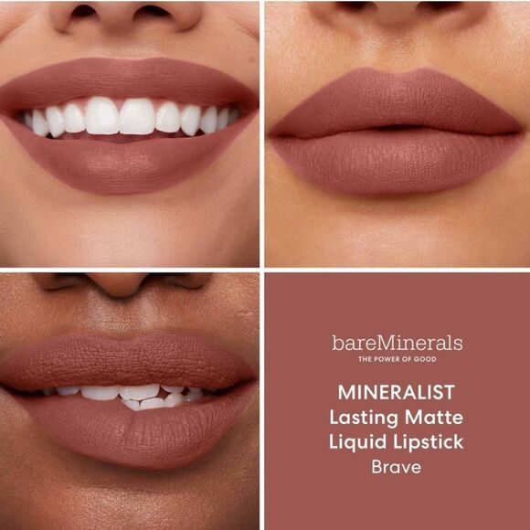🌻 BARE MINERALS Brave Lasting Matte Liquid Lipstick New FullSz - Picture 2 of 8